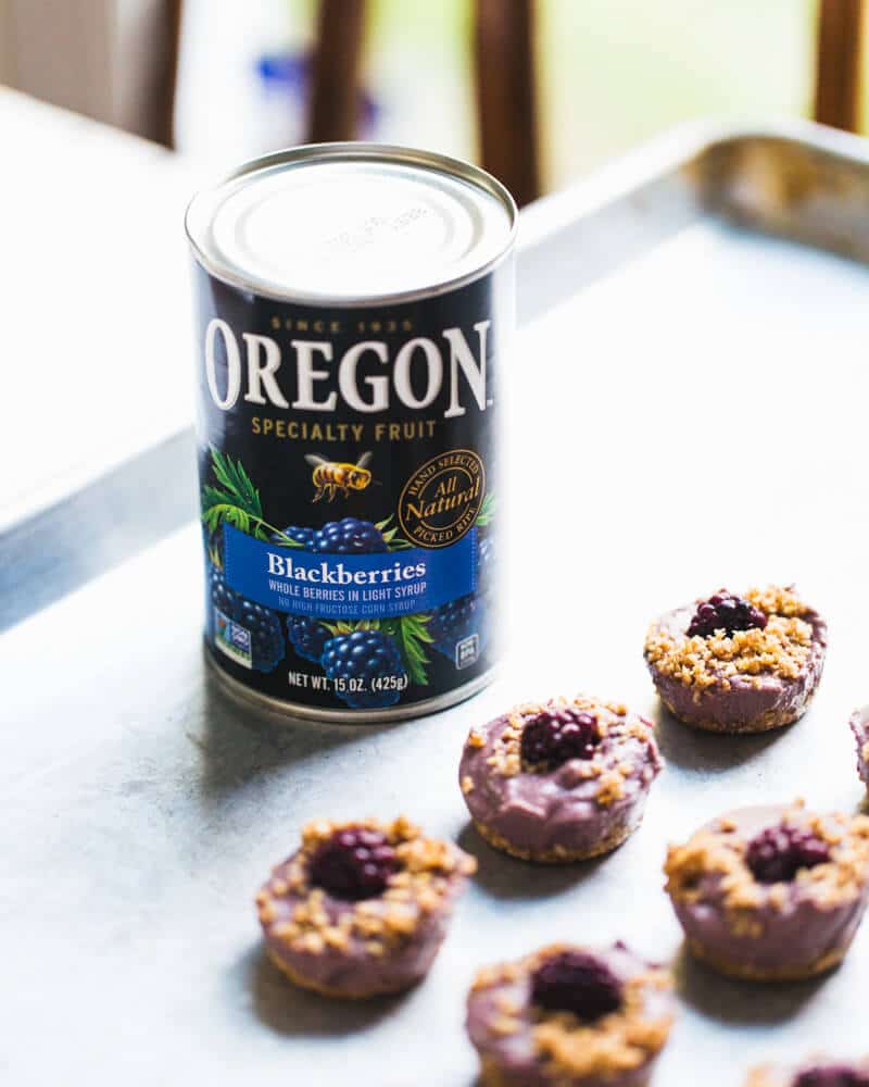 Blackberry Vegan Cheesecake Bites