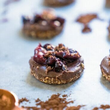 Chocolate Cherry Vegan Tarts | Fancy Foods Show
