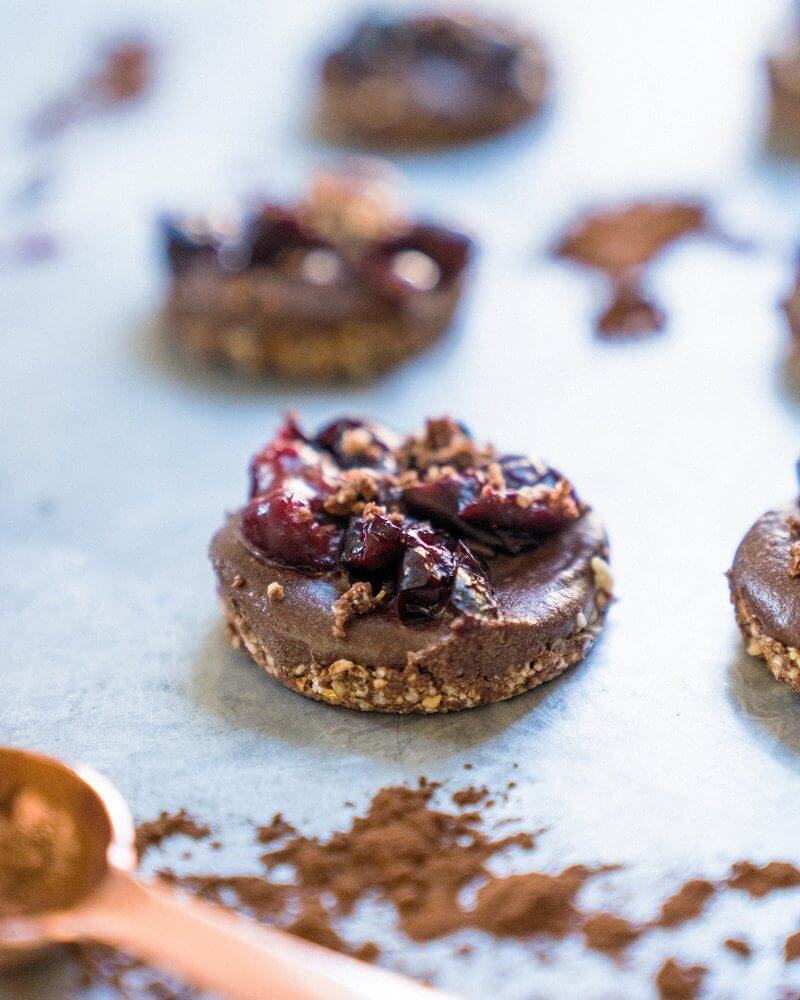 Chocolate Cherry Dessert Bites | Chocolate Cherry Tart