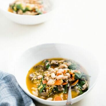 Cozy Farro & Brussels Sprouts Soup | Fancy Foods Show