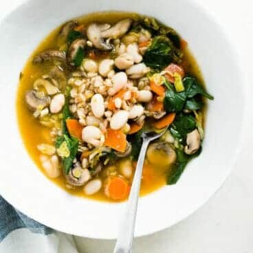 Cozy Farro & Brussels Sprouts Soup | 13 Best Healthy & Easy Soup Recipes | Best soup recipes | Easy soup recipes