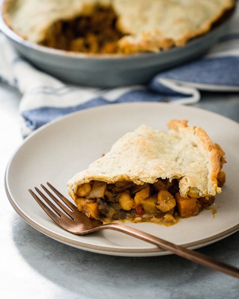 Savory Vegan Pot Pie with Sage Crust 