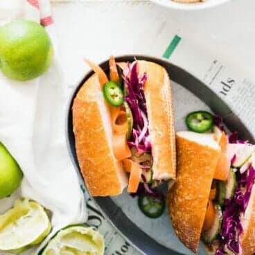 Vegan Banh Mi with Ginger Lime Hummus | Fancy Foods Show
