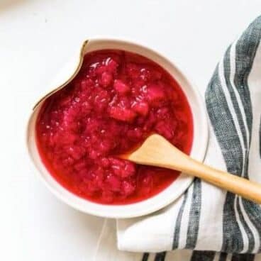 Rhubarb compote