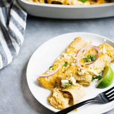 Artichoke & Quinoa Vegetarian Enchiladas | Fancy Foods Show via Feast by Sarah Copeland