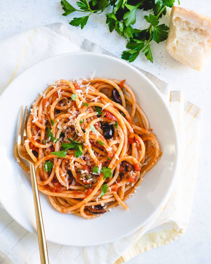 Pasta puttanesca recipe