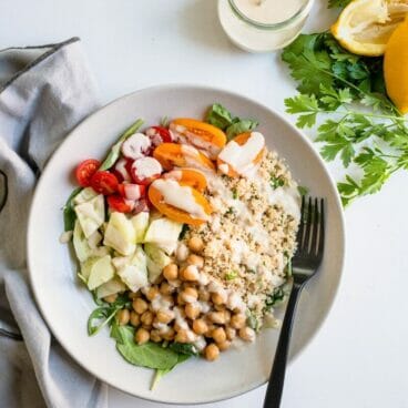 Chickpea Couscous Bowls with Tahini Sauce | Fancy Foods Show