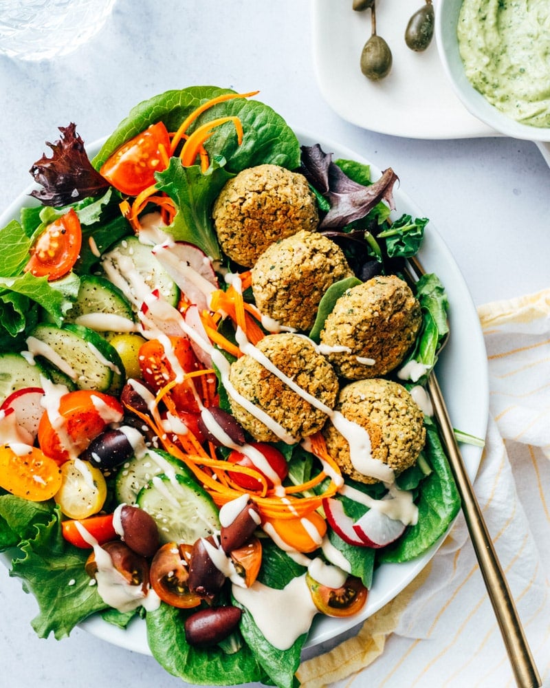 Baked Falafel Salad