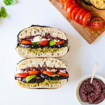 Grilled Eggplant & Tomato Stacked Sandwiches | Fancy Foods Show