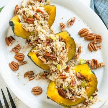 Vegetarian stuffed acorn squash, Instant Pot acorn squash
