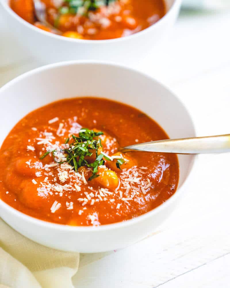 Tomato basil gnocchi soup recipe