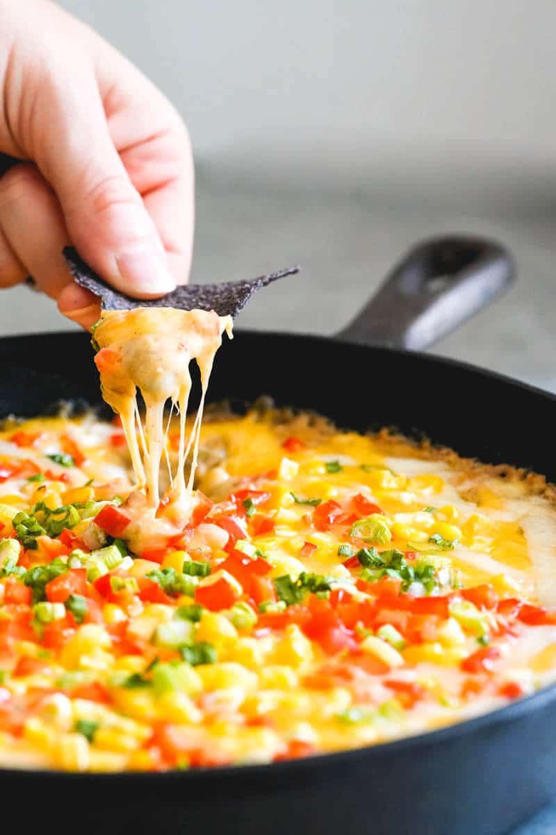 Mexican Cheese Dip Recipe | cast iron skillet recipes | white bean dip | easy finger food recipes for a crowd