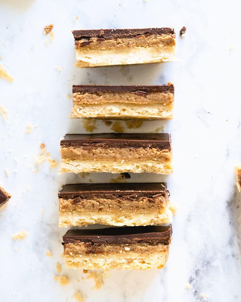 Pecan butter millionaire bars