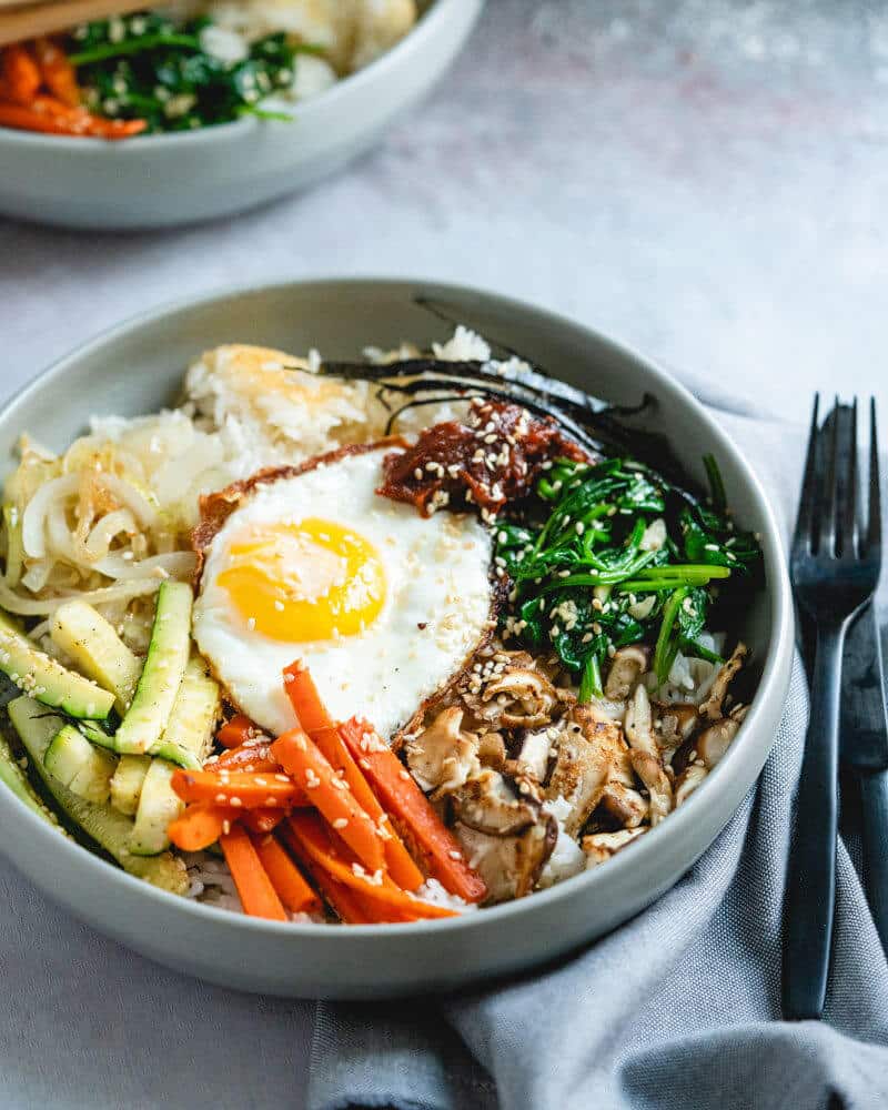 dolsot bibimbap | vegetarian bibimbap