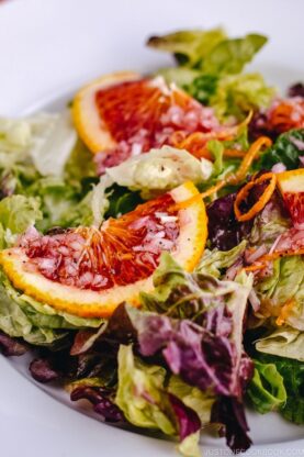 Green Salad with Blood Orange Vinaigrette | www.fancyfoodsshow.com