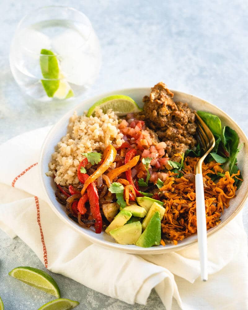 Healthy burrito bowl