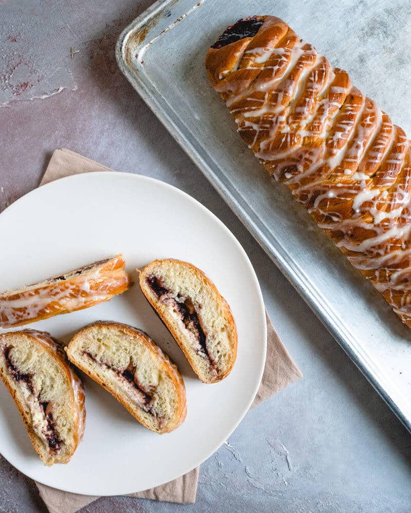 Raspberry braided bread recipe | How to braid bread | Braided bread with filling | Braided sweet bread