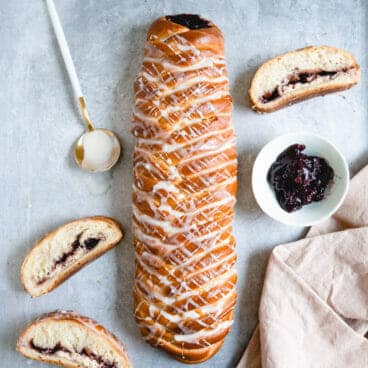 Raspberry braided bread recipe | How to braid bread | Braided bread with filling | Braided sweet bread