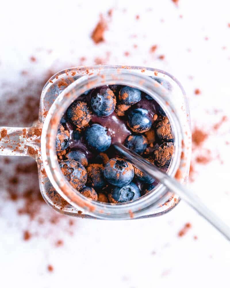Chocolate blueberry smoothie
