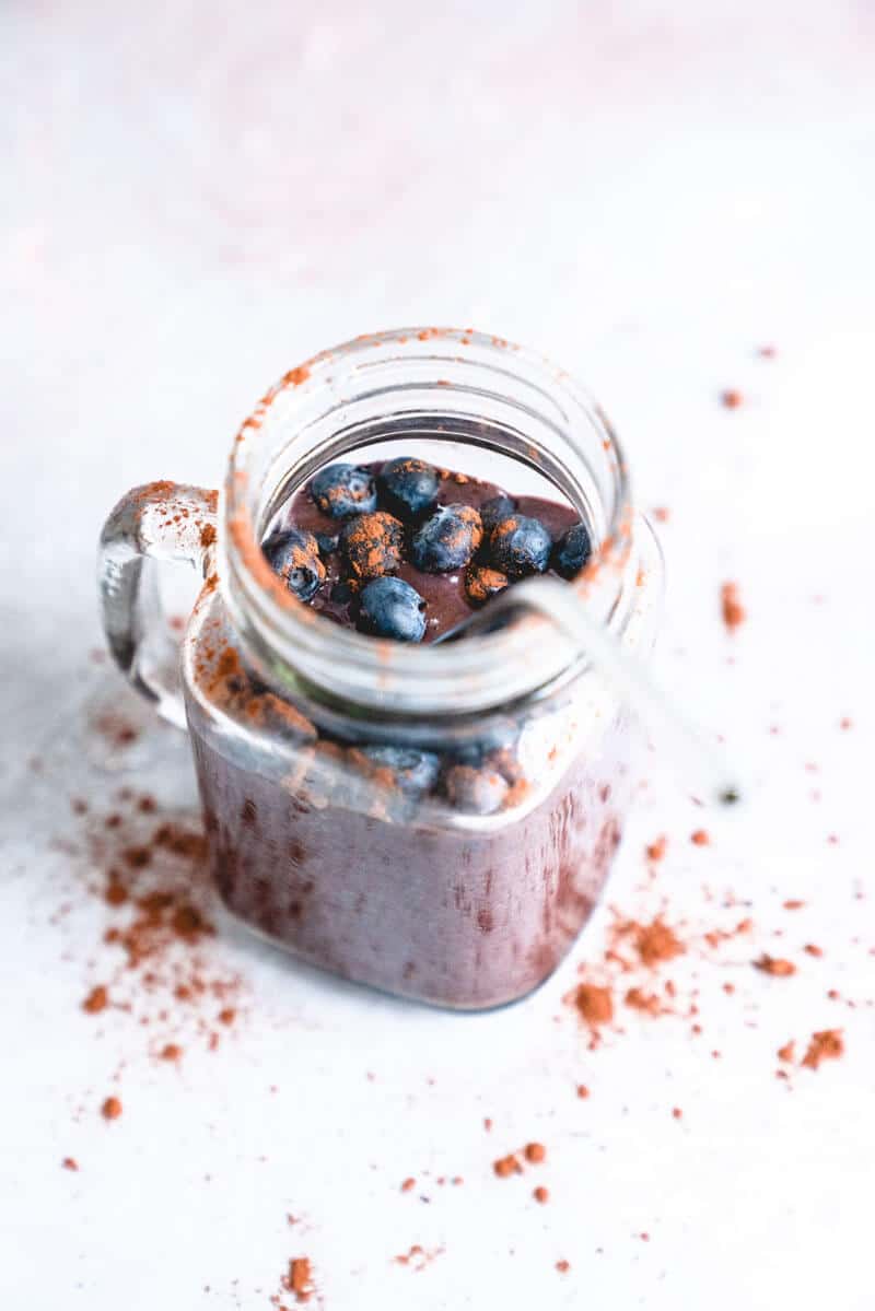 Healthy chocolate smoothie