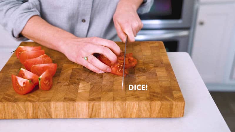 How to Cut a Tomato | Dice the tomato