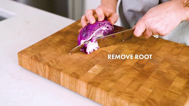 How to cut cabbage | Remove the root