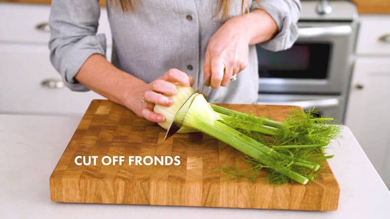 How to Cut Fennel | Cut off the fronds