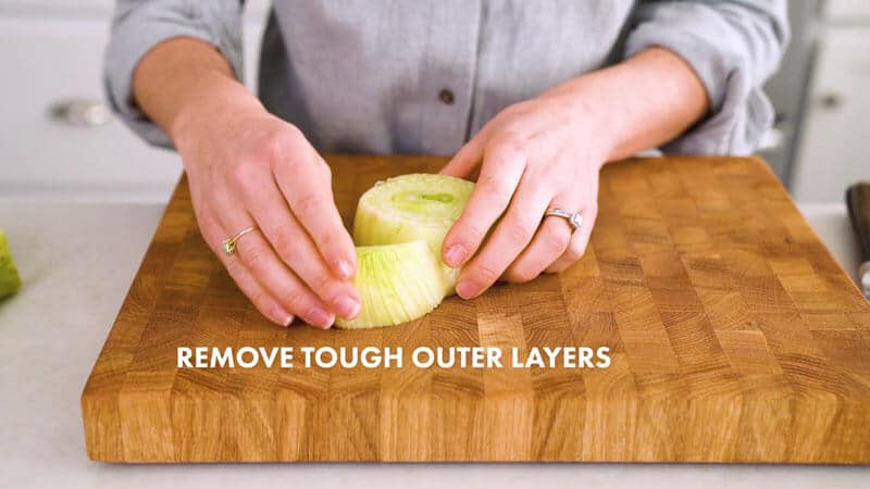 How to Cut Fennel | Remove tough outer layers