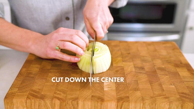 How to Cut Fennel | Cut down the cetner