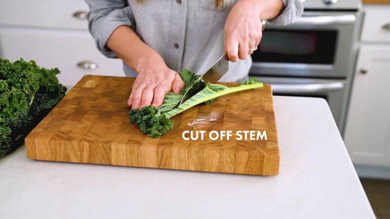 How to cut kale | Cut off stem