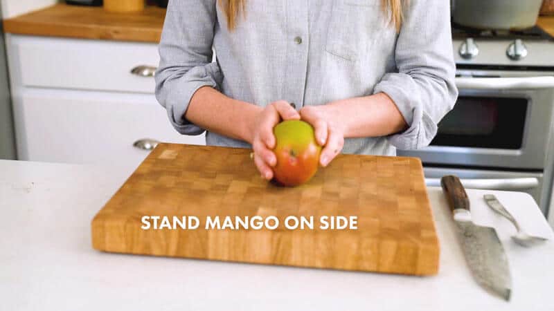 How to Cut a Mango | Stand the mango on its side