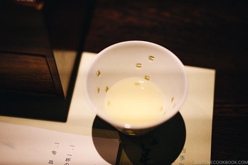 Shokuzen-shu 食前酒 ume plum wine - Kaiseki Ryori: The Art of the Japanese Refined Multi-course Meal | www.fancyfoodsshow.com