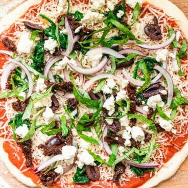 Mediterranean pizza