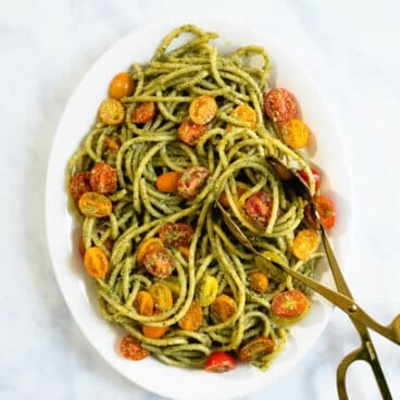Vegan pesto pasta