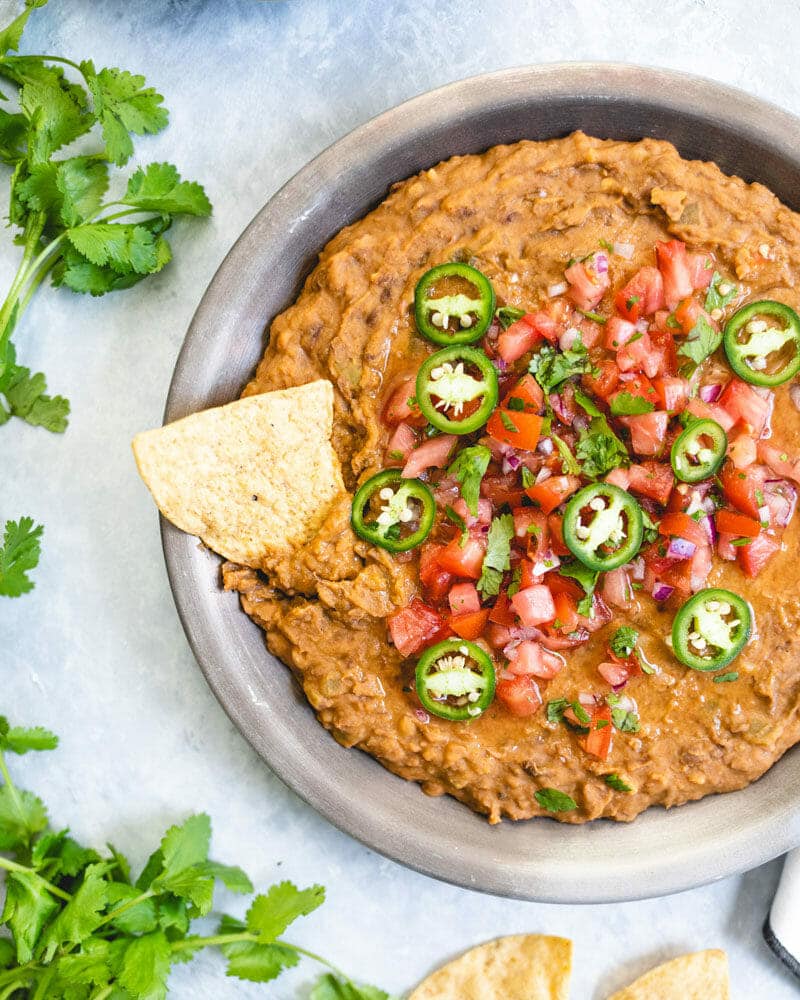 Vegan refried bean dip