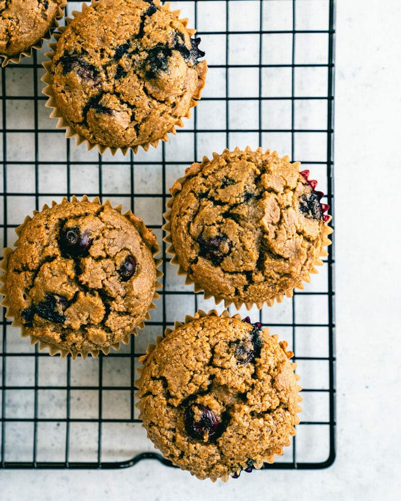 Healthy blueberry muffins