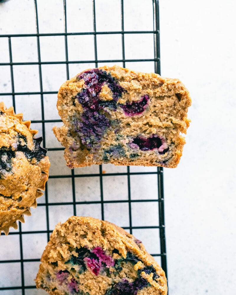 Healthy blueberry muffins