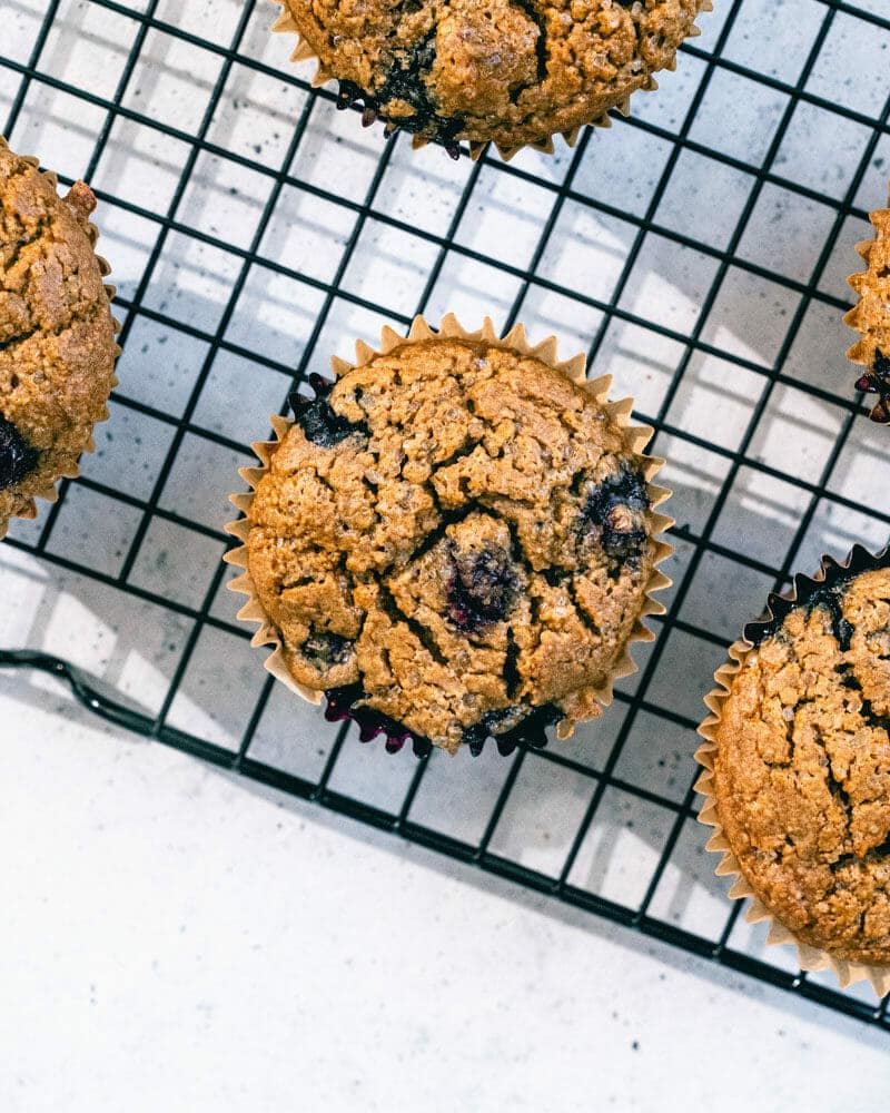 Healthy blueberry muffins