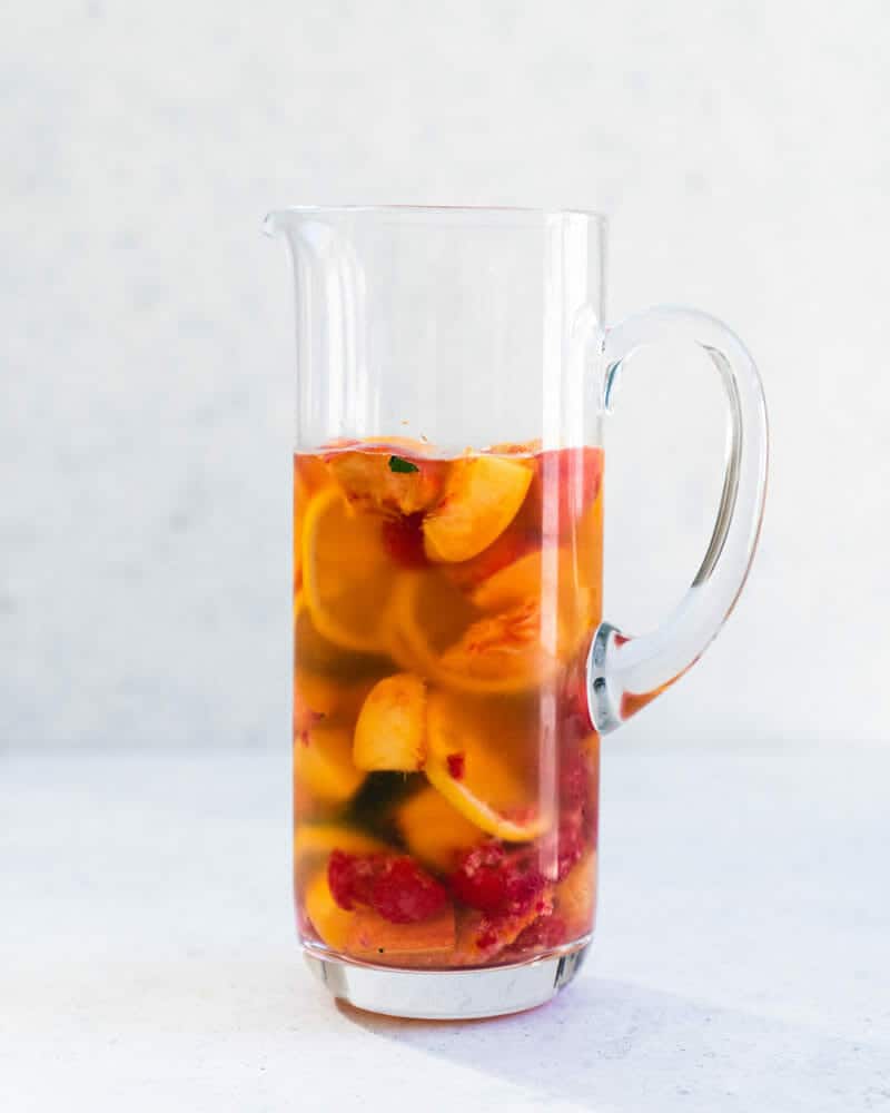 Easy peach sangria