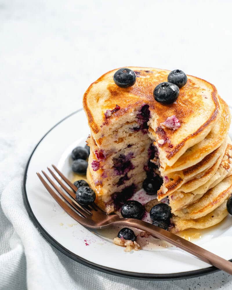 Vegan blueberry pancakes