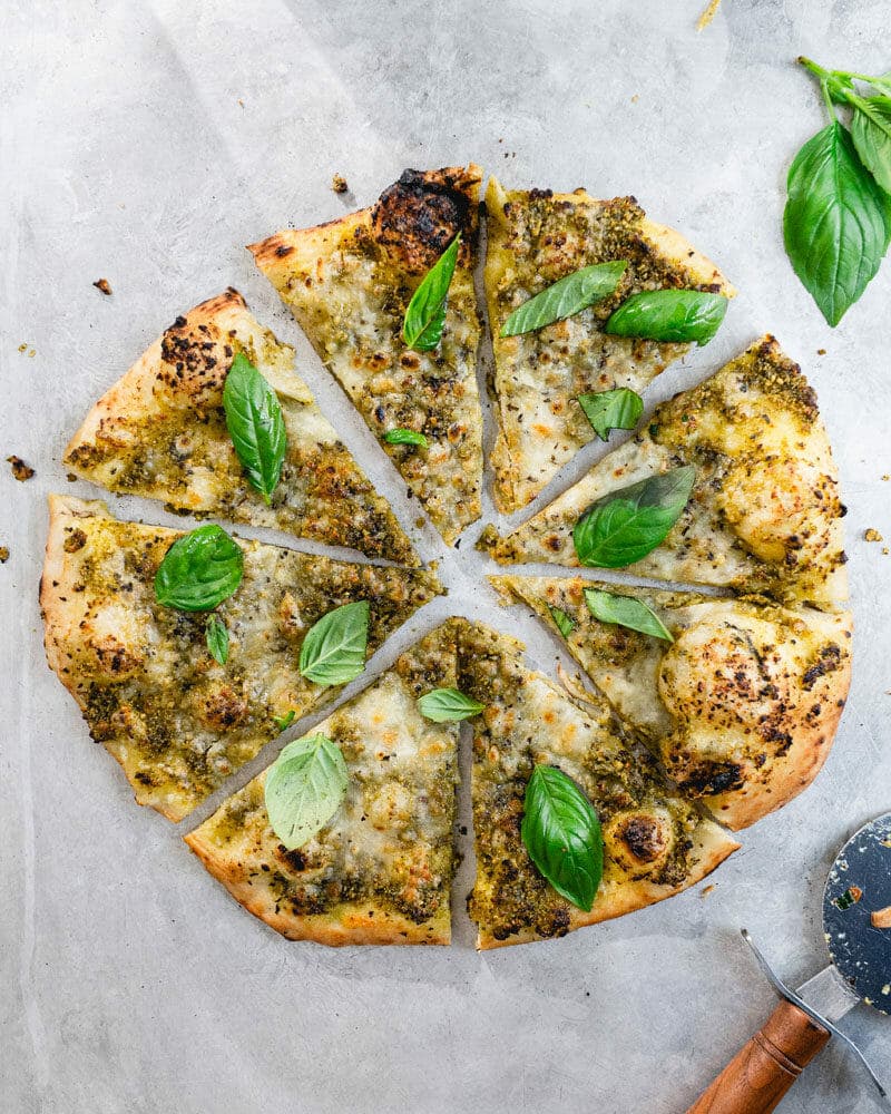 Basil pizza