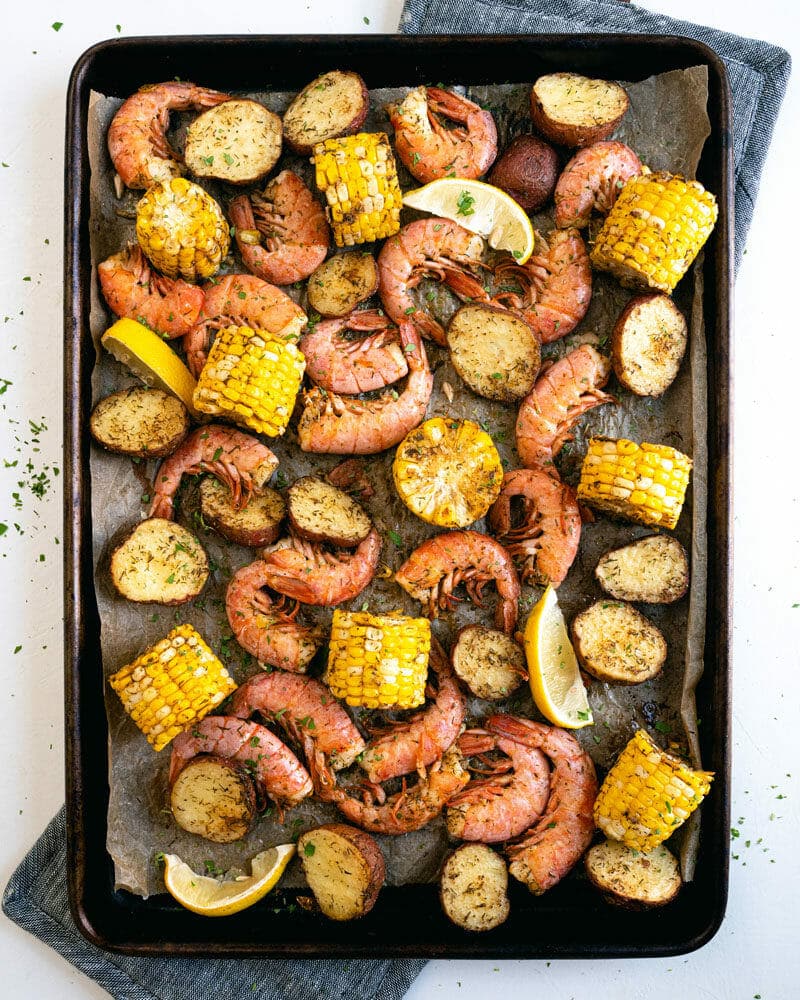 Shrimp Boil in Oven | Sheet pan shrimp boil