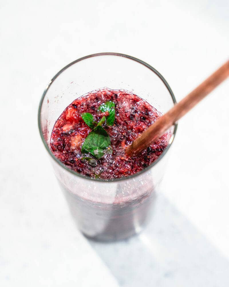 Blackberry bourbon smash