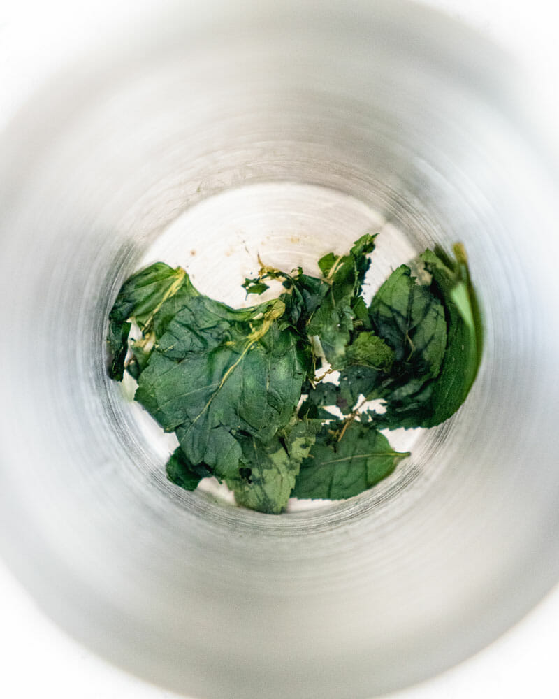 The wrong way to muddle mint