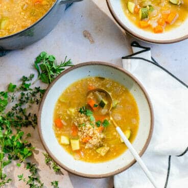Vegetable soup with freekah recipe