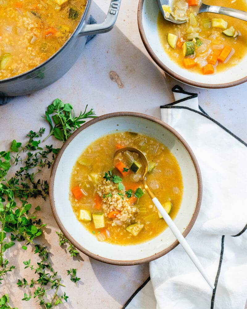 Vegetable soup with freekah recipe