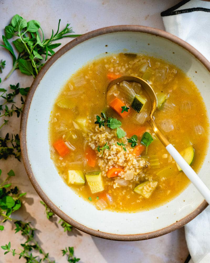 Vegetable soup with freekah recipe