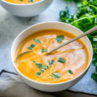 Curried butternut squash soup