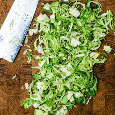 How to shred Brussels sprouts