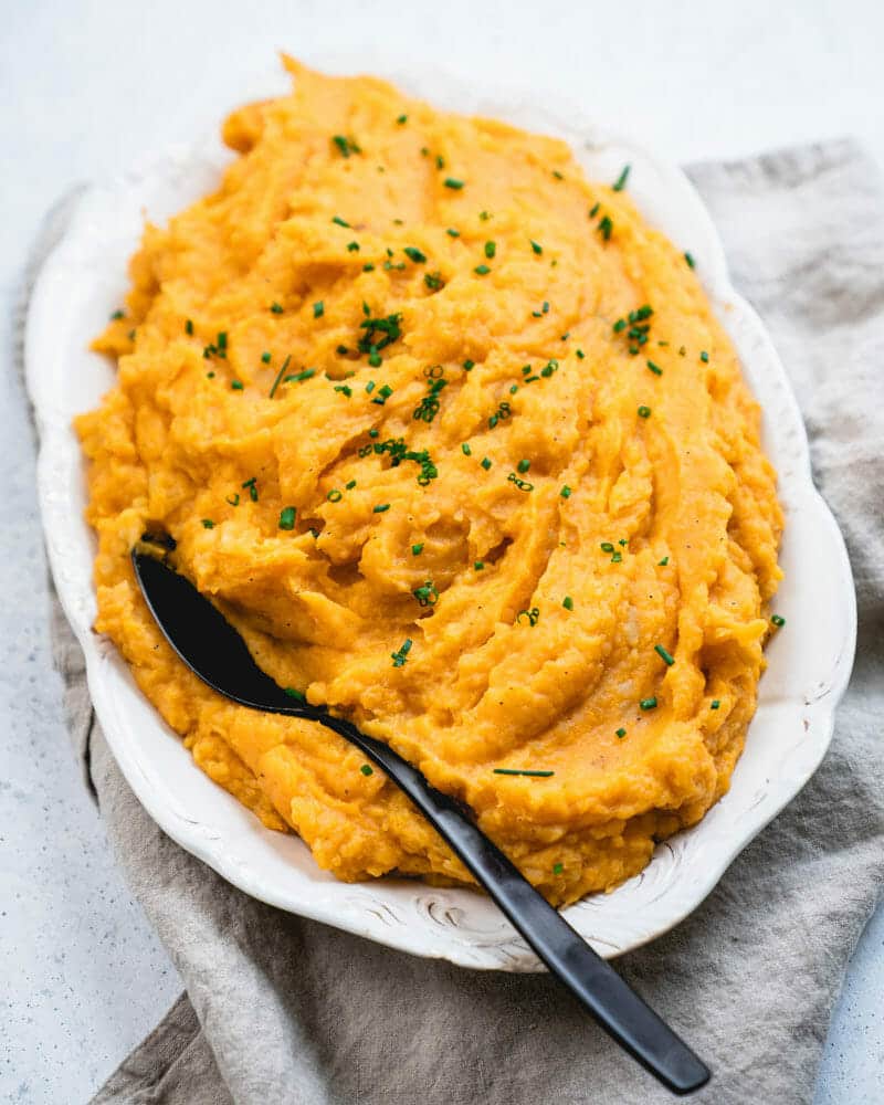 Mashed sweet potatoes